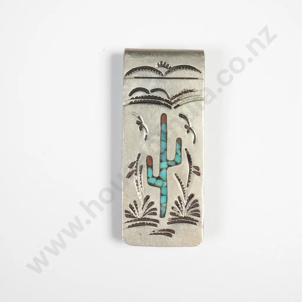 Native American Money Clip - Marked J Nezzie Image 1++