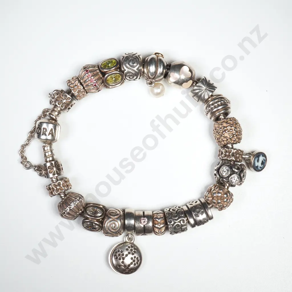 Sterling Silver Pandora Charm Bracelet Image 1++