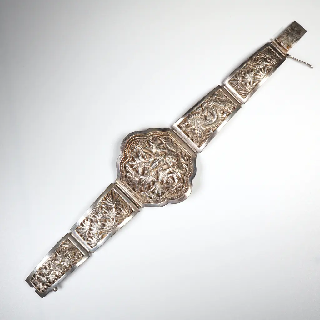 Sterling Silver Oriental Bracelet Image 1++
