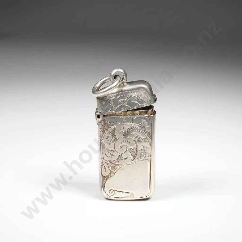 Antique Sterling Silver Vesta  A/F Image 1++