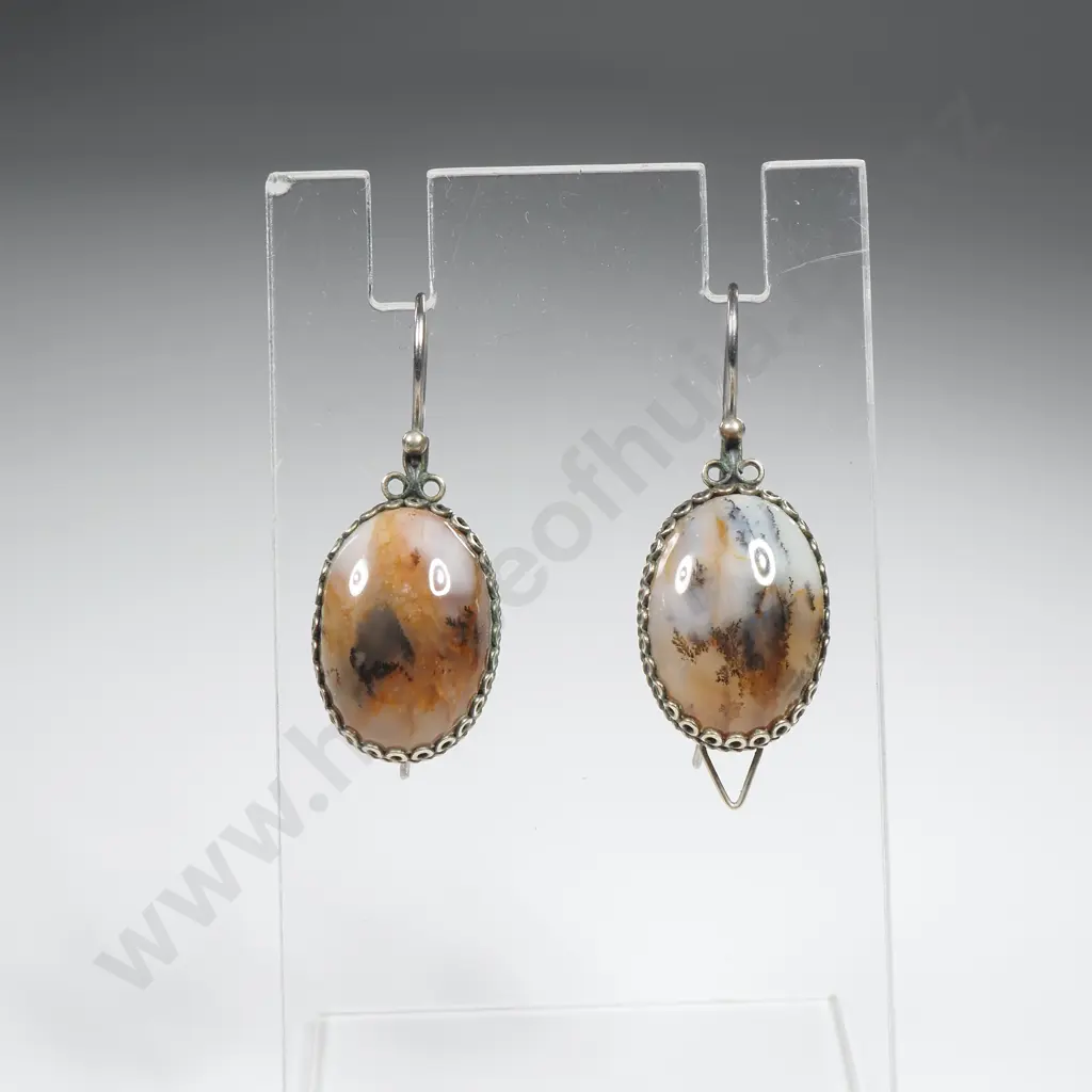 Antique Agate Drop Earrings Image 1++