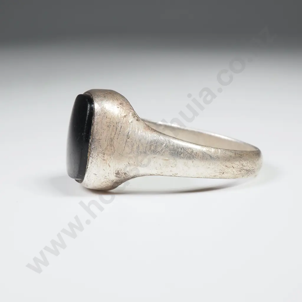 Sterling Silver Onyx Ring Image 1++