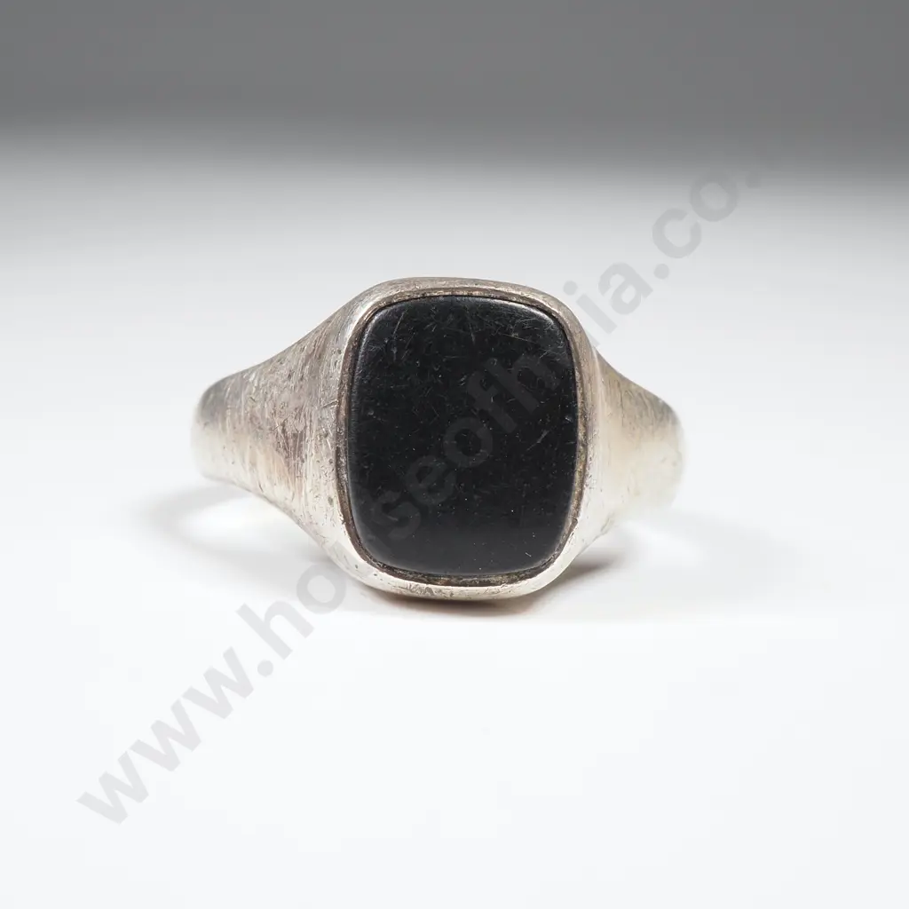 Sterling Silver Onyx Ring Image 1++