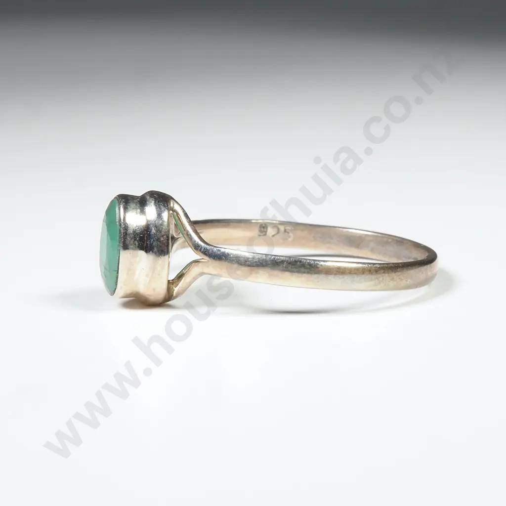 Sterling Silver Emerald Ring Image 1++