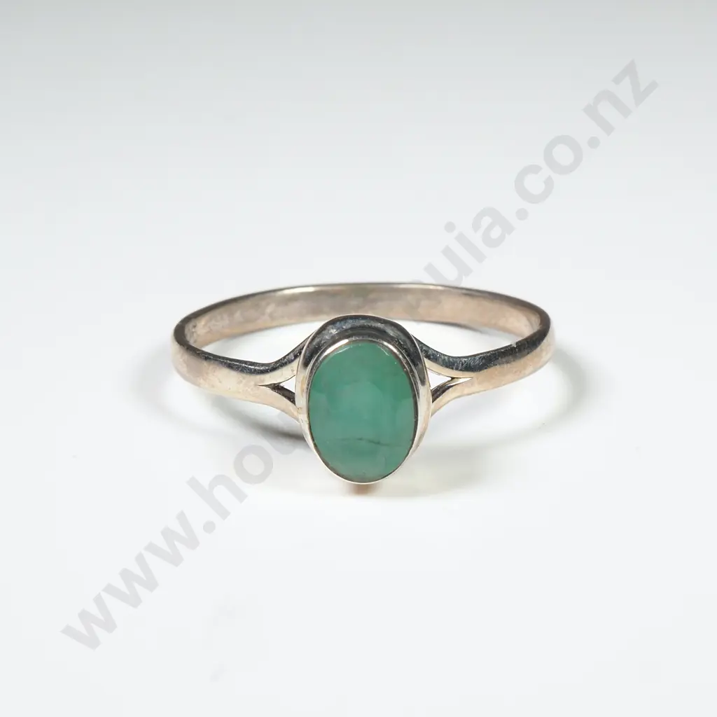 Sterling Silver Emerald Ring Image 1++