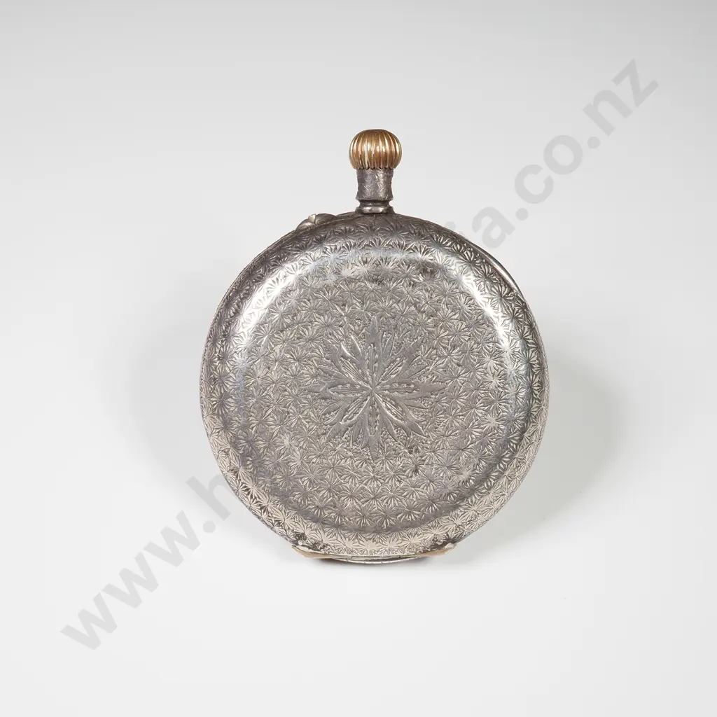 Sterling Silver Pocket Watch A/F Image 1++