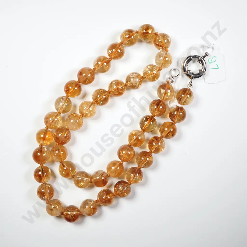Citrine Beaded Necklace Image 1++