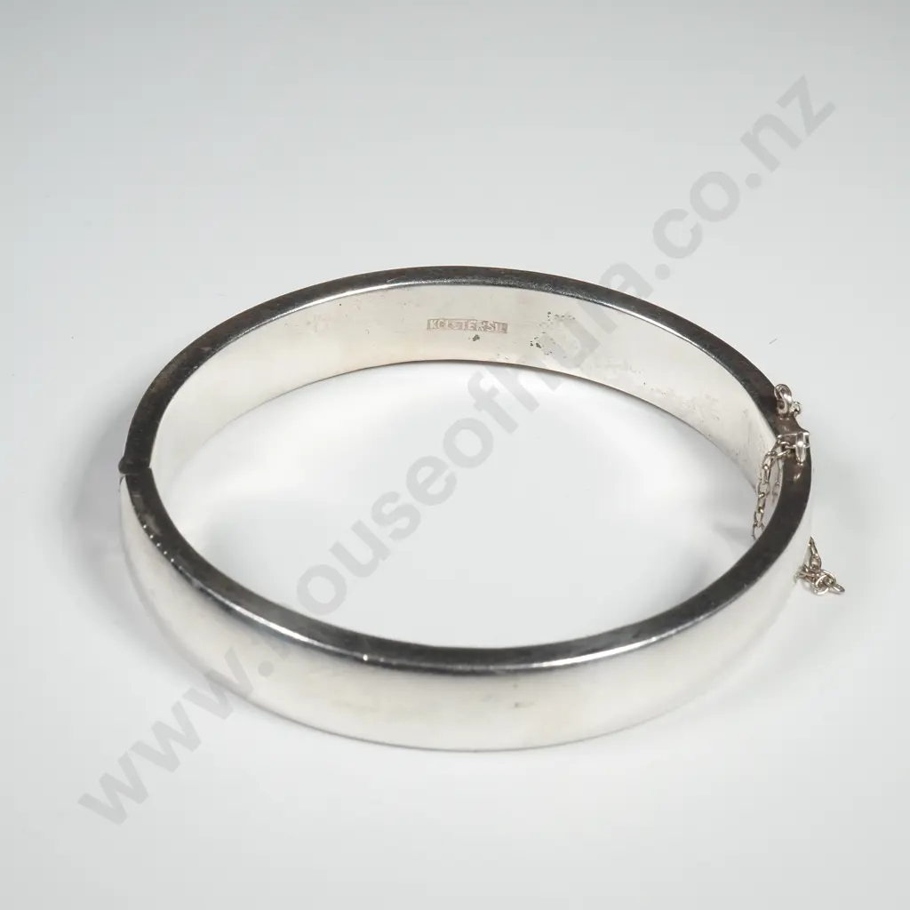 Sterling Silver Hinged Bangle Image 1++