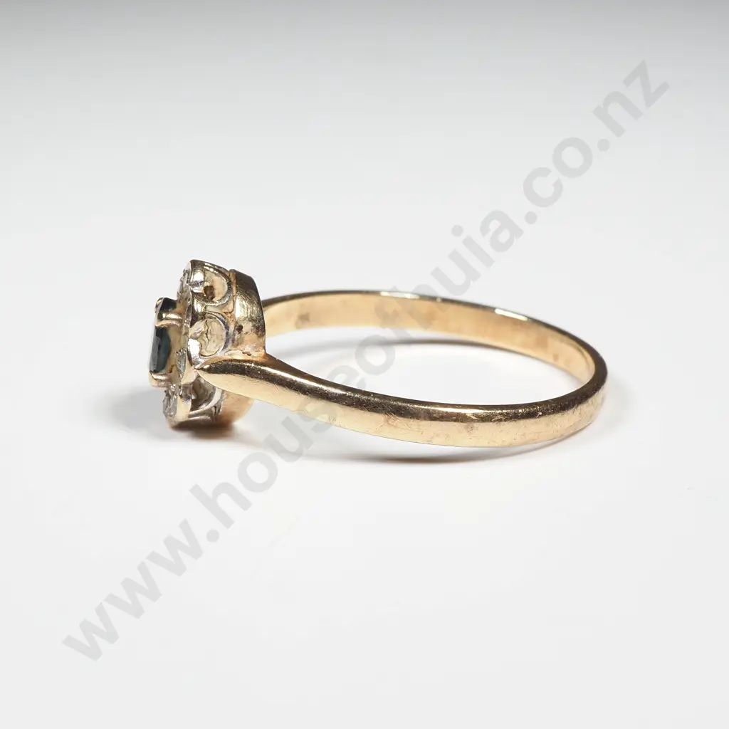 9ct Gold Sapphire And Diamond Ring Image 1++