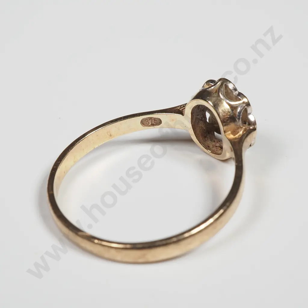 9ct Gold Sapphire And Diamond Ring Image 1++
