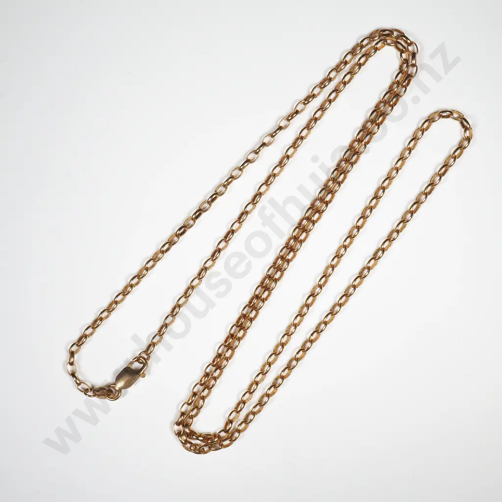 9ct Gold Oval Curb Link Chain Image 1++