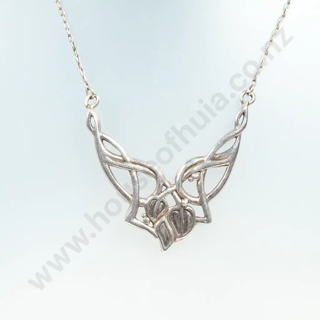 Sterling Silver Art Nouveau Style Pendant Image 1++