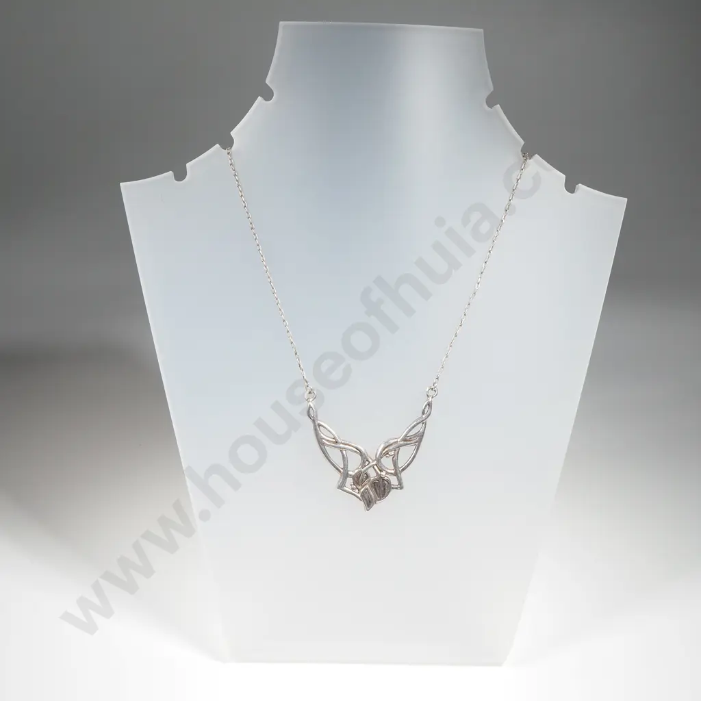 Sterling Silver Art Nouveau Style Pendant Image 1++