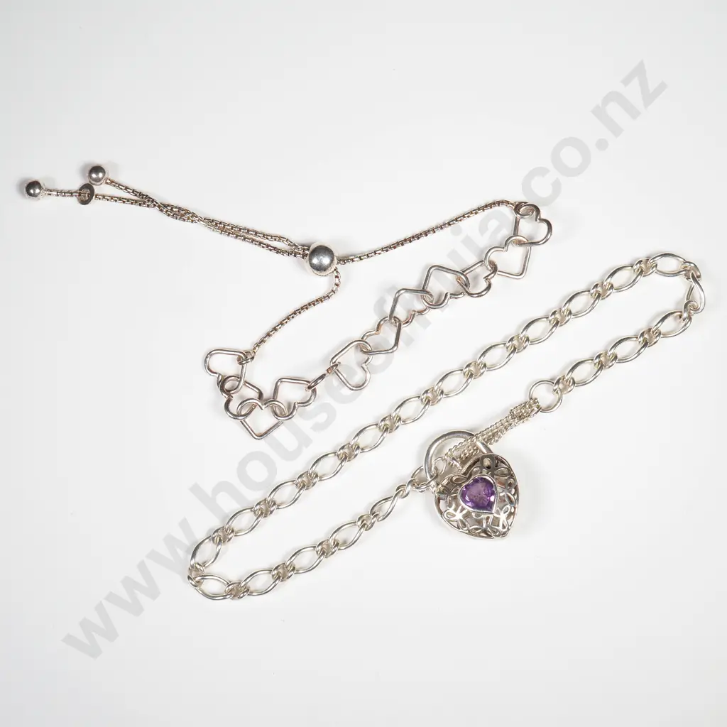 Two Sterling Silver Bracelets Image 1++