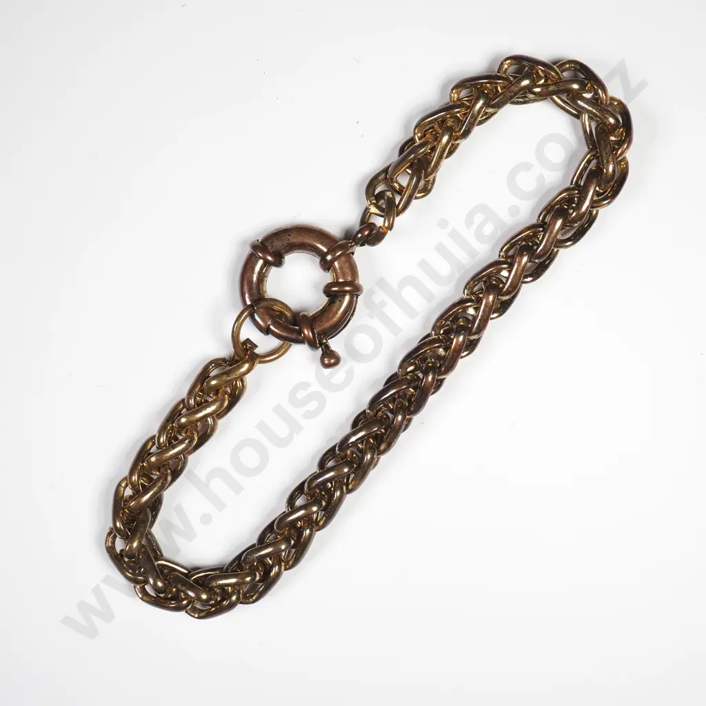 Bronze Coloured Twisted Chain Bracelet Image 1++