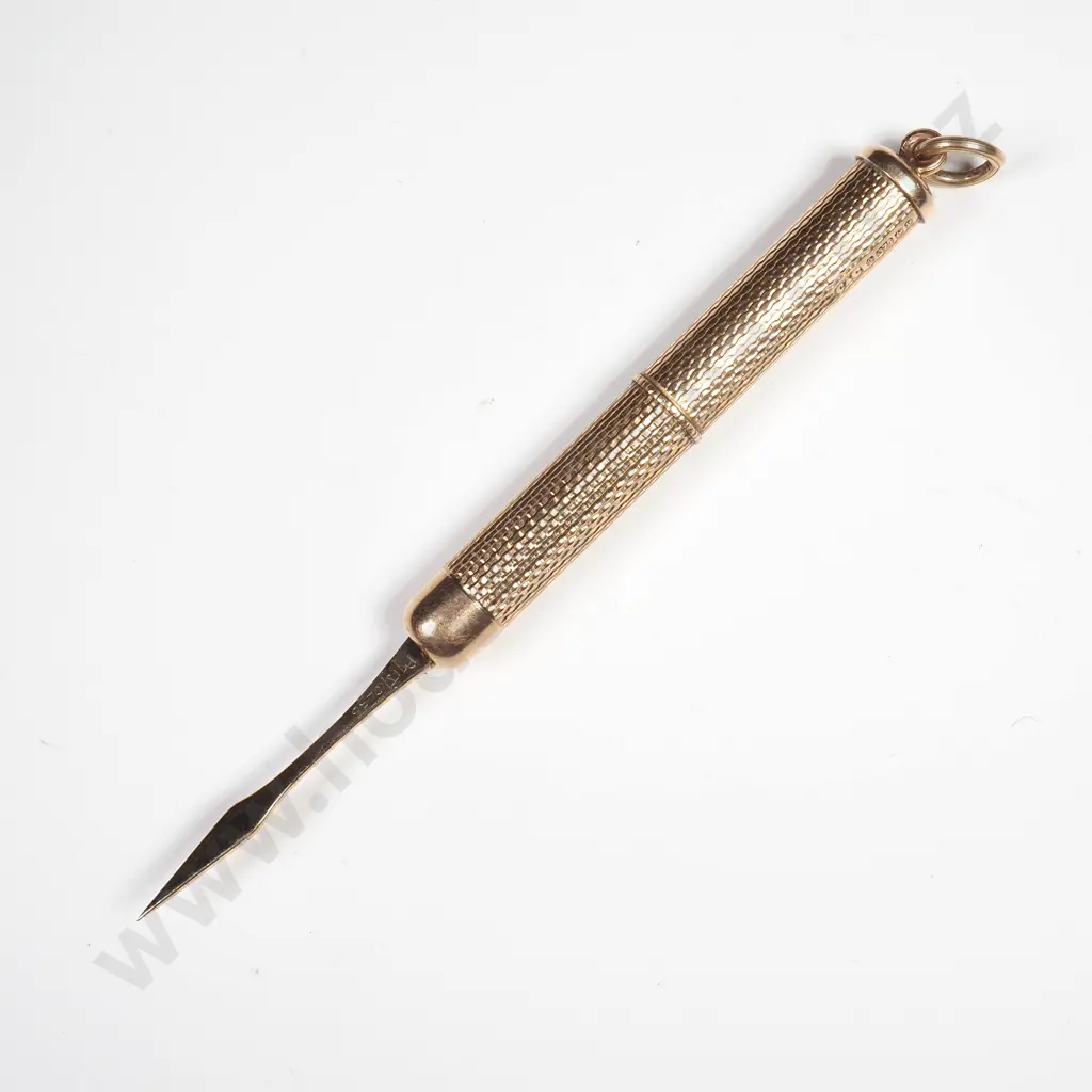 Vintage 9ct Gold Clad Propelling Pick, HM Birmingham 1970 Image 1++