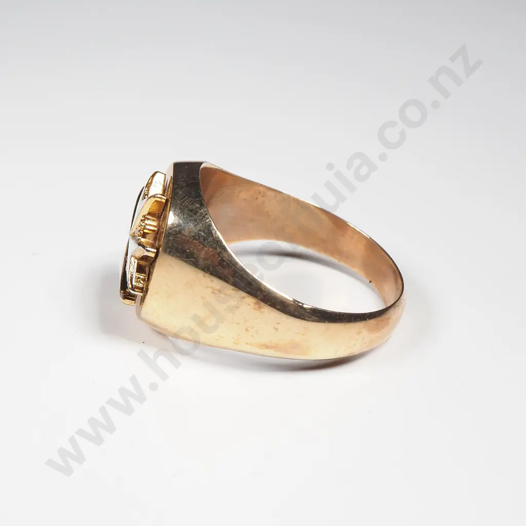 Vintage 9ct Gold St John Ring - To Test Image 1++