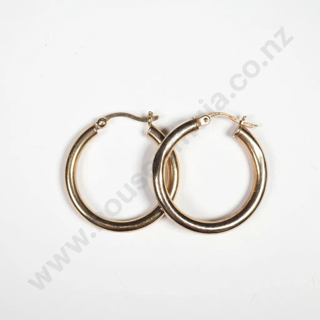 9ct Gold Hoop Earrings Image 1++