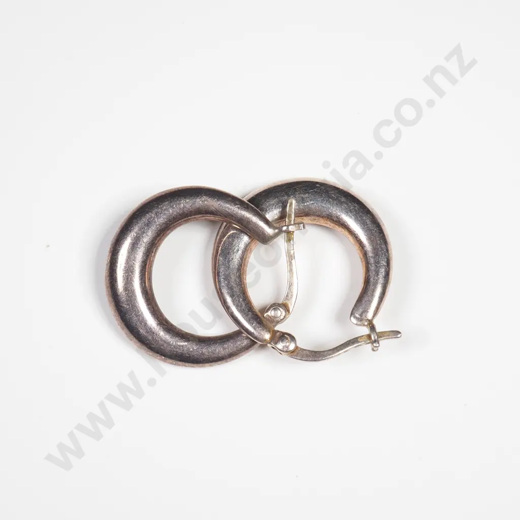 Sterling Silver Hoop Earrings Image 1++