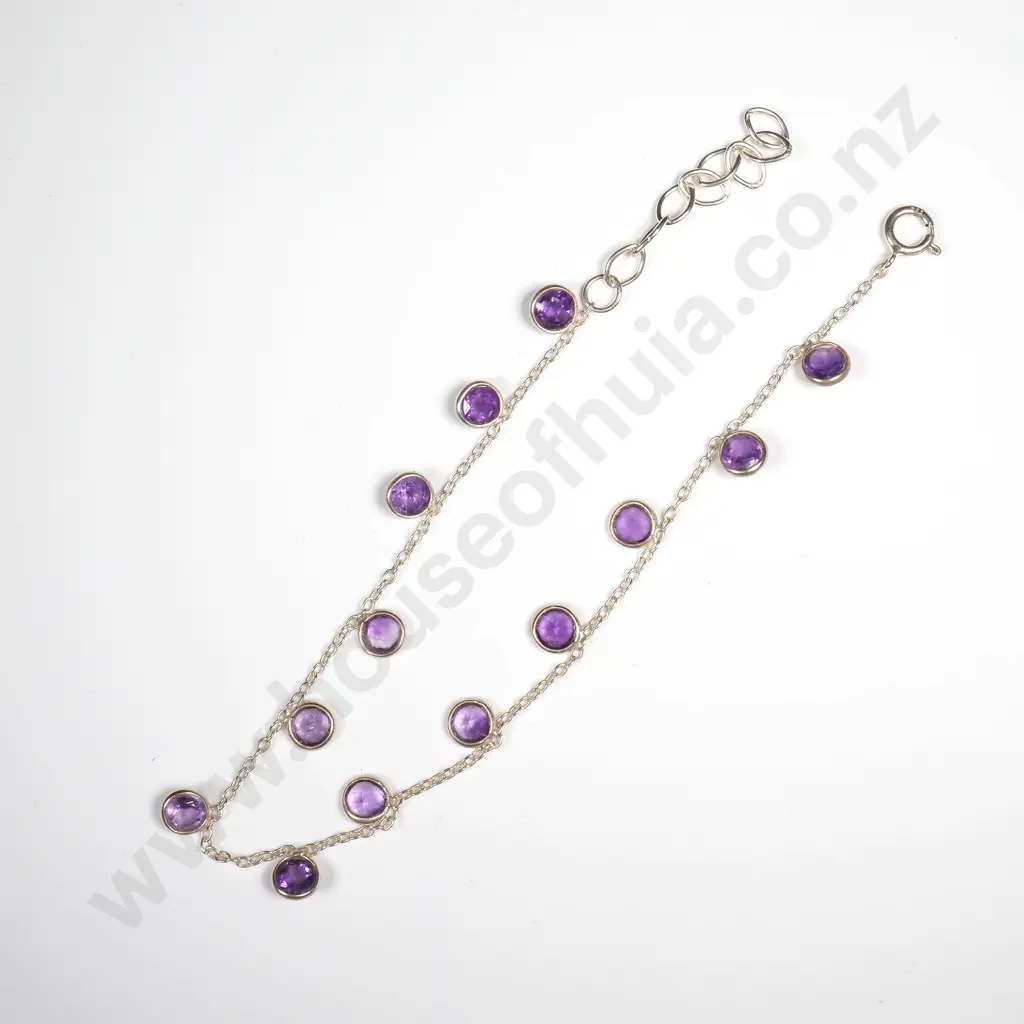 Sterling Silver Amethyst Bracelet Image 1++