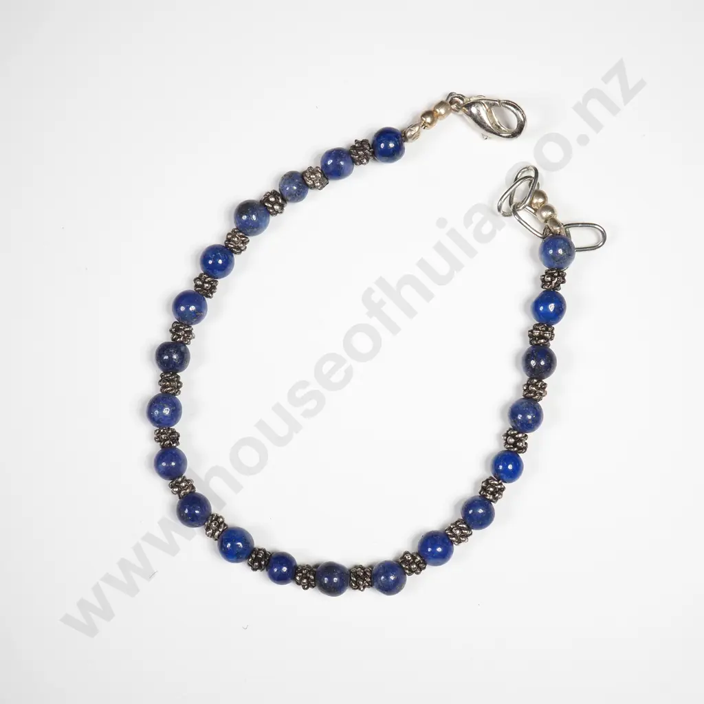 German Silver Lapis Lazuli Bracelet Image 1++