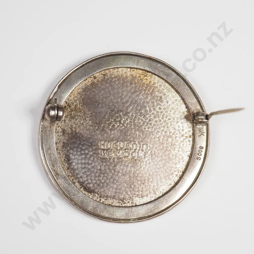 1952 .800 Silver And Enamel Brooch Image 1++