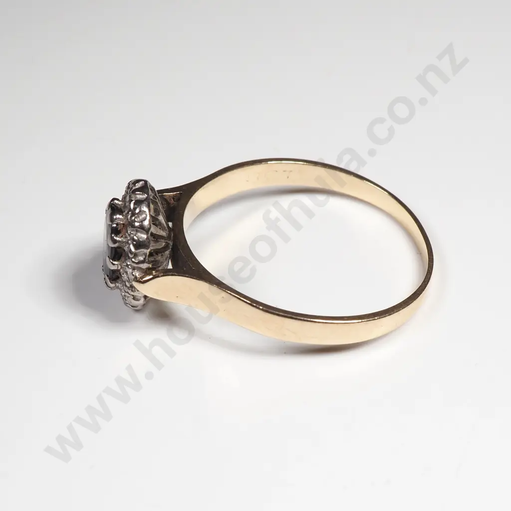 9ct Gold Sapphire And Diamond Ring Image 1++