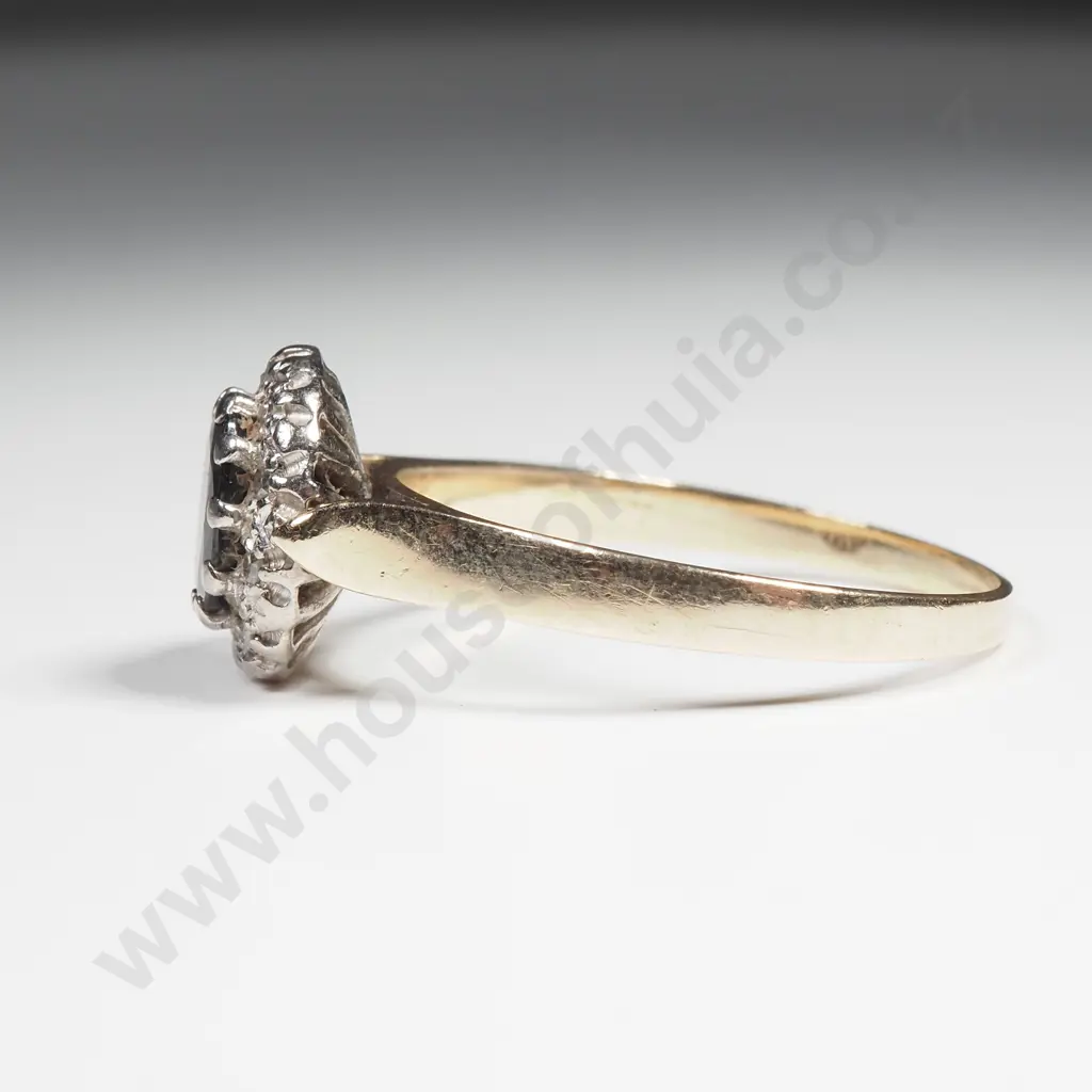 9ct Gold Sapphire And Diamond Ring Image 1++