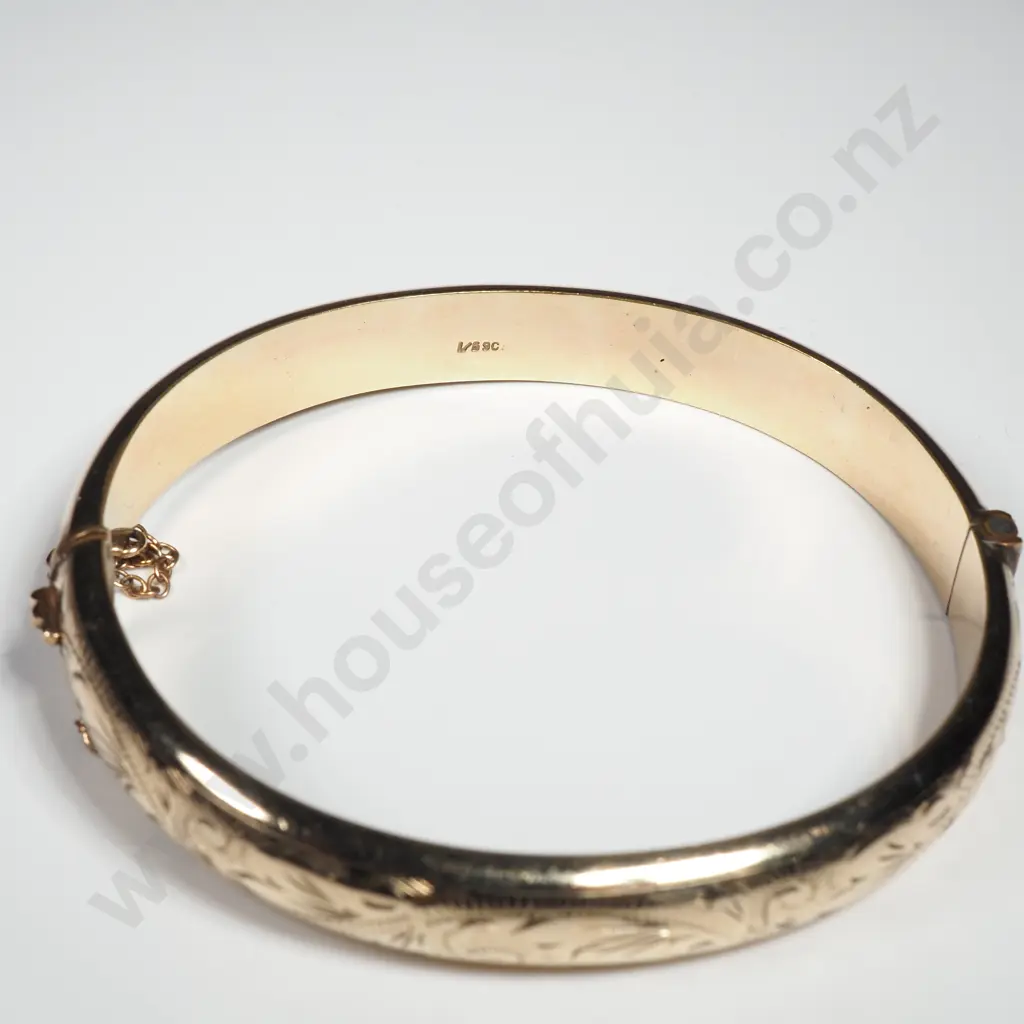 Vintage 9ct Gold Metal Core Bracelet Image 1++