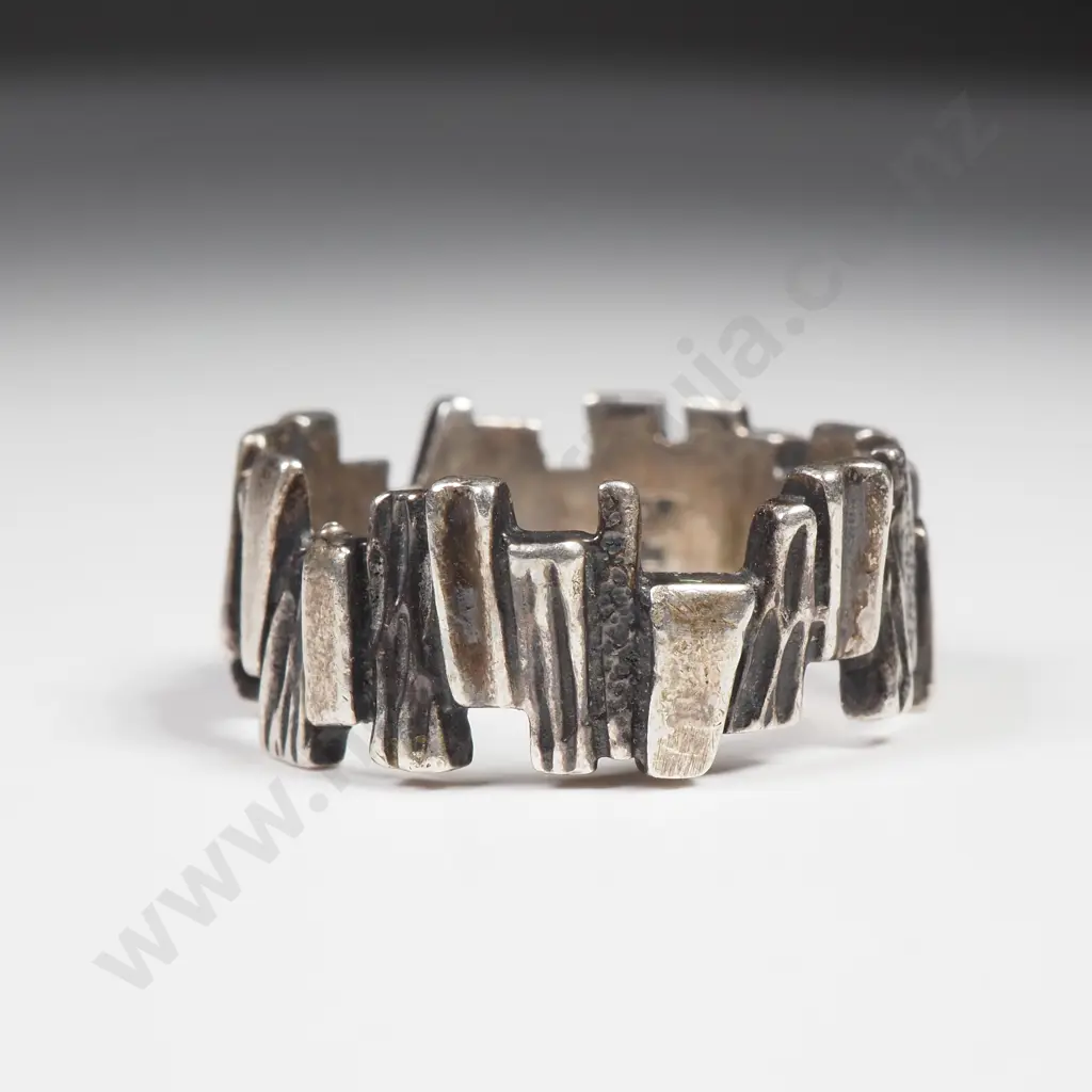 Sterling Silver Modernist Ring Image 1++