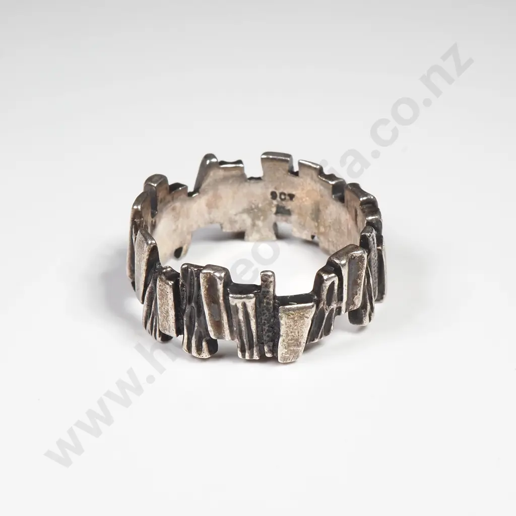 Sterling Silver Modernist Ring Image 1++