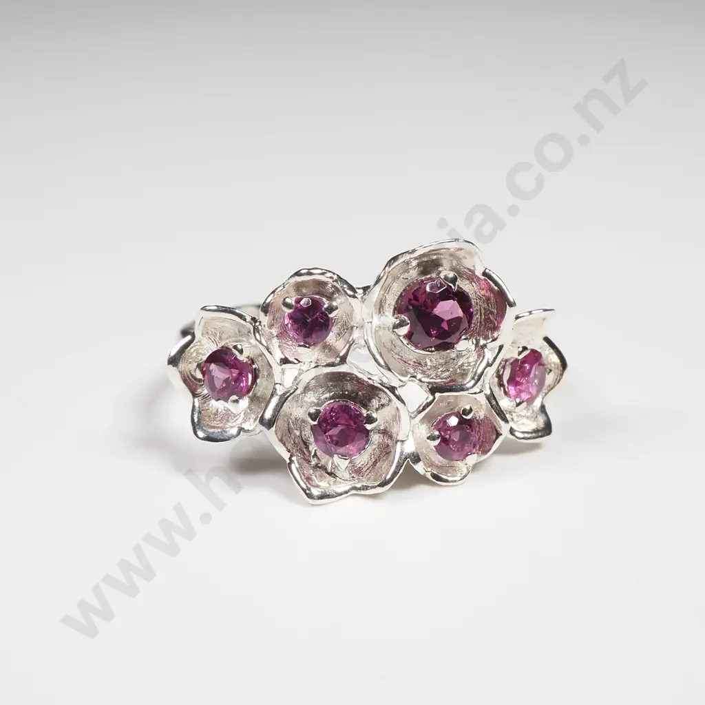 Sterling Silver Rhodolite Ring Image 1++
