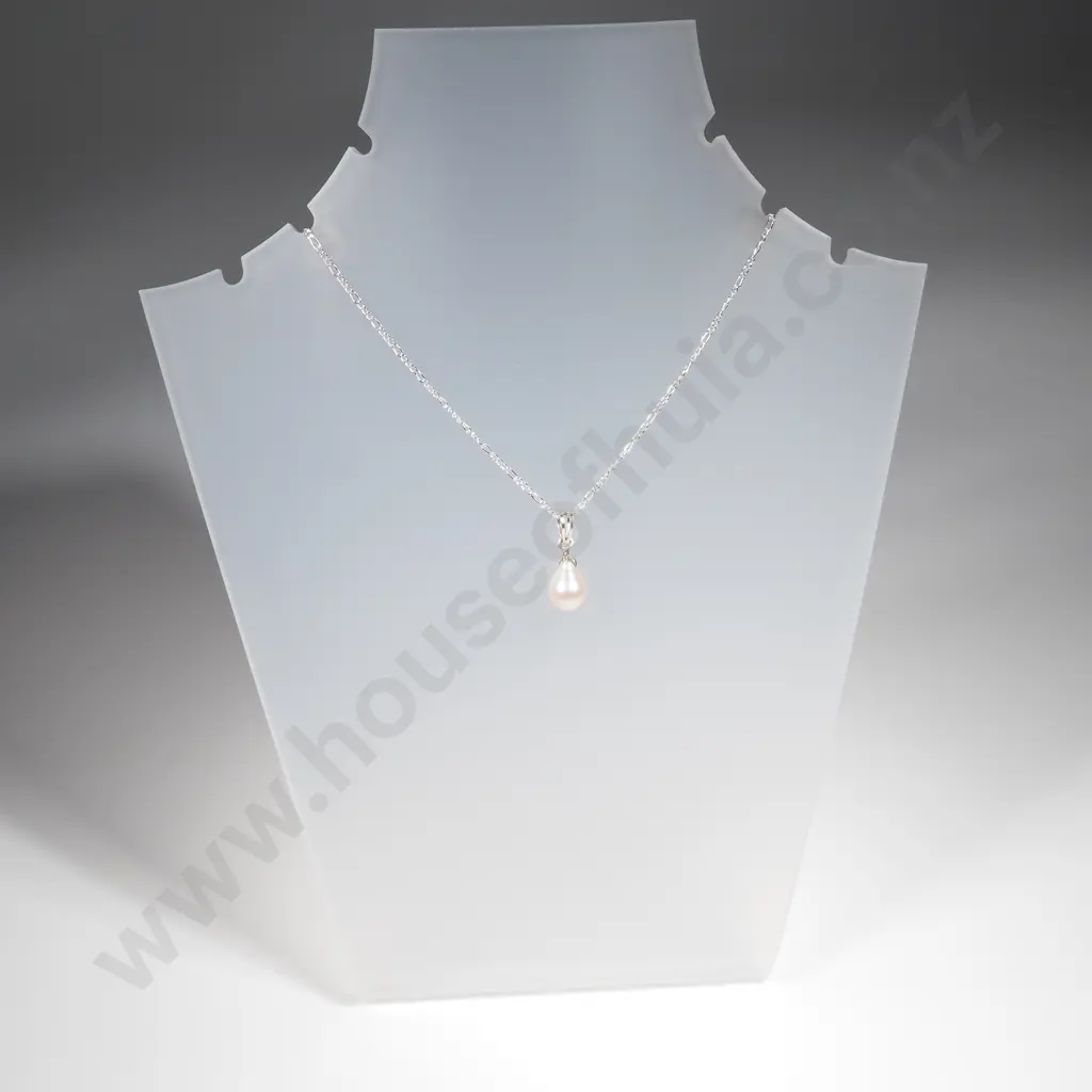 Sterling Silver Pink Pearl Pendant & Sterling Silver Chain Image 1++