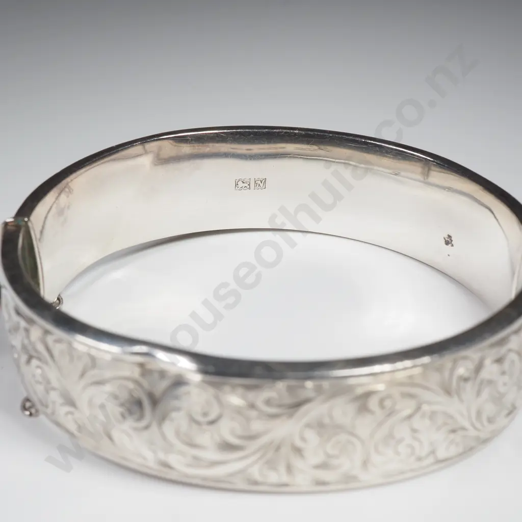 Sterling Silver Hinged Bracelet Image 1++
