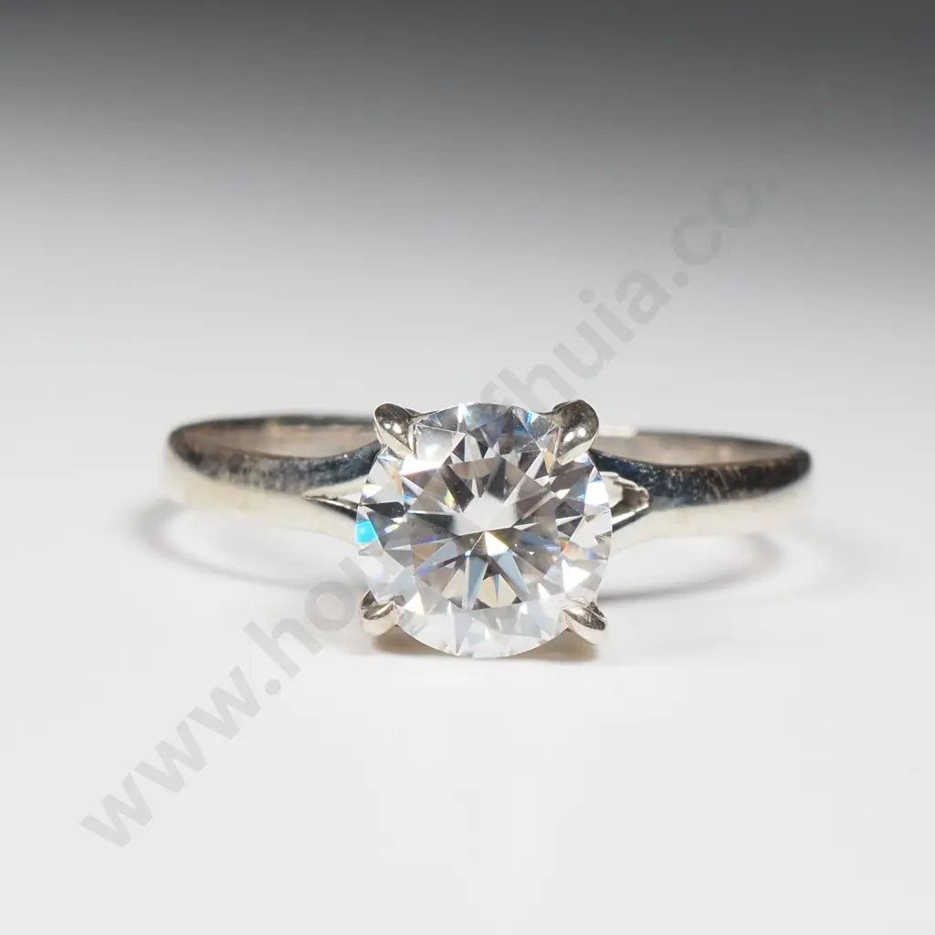 2 CT Sterling Silver Moissanite Ring Image 1++