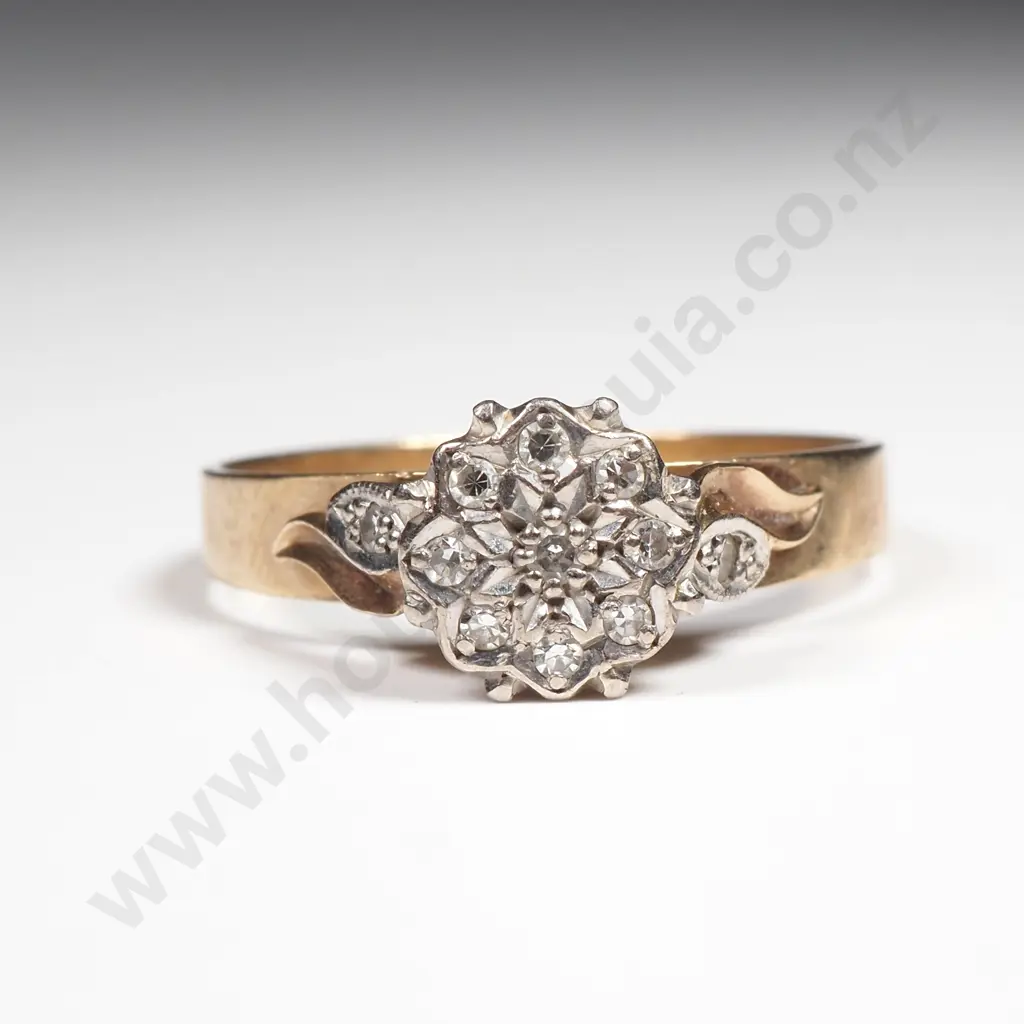 9ct Gold Diamond Ring Image 1++