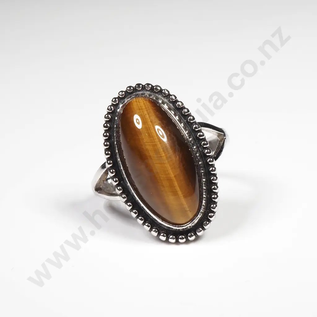 Sterling Silver Tigers Eye Ring Image 1++
