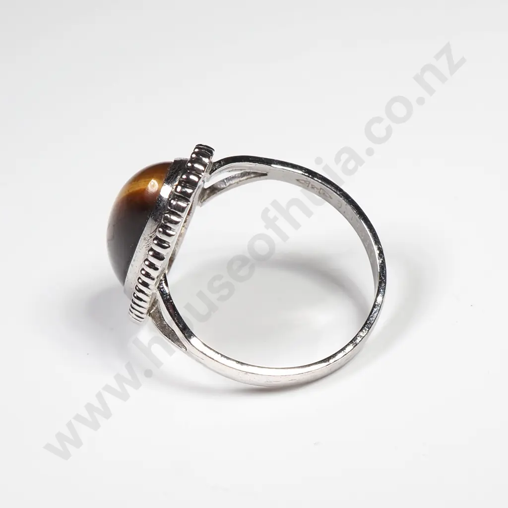 Sterling Silver Tigers Eye Ring Image 1++