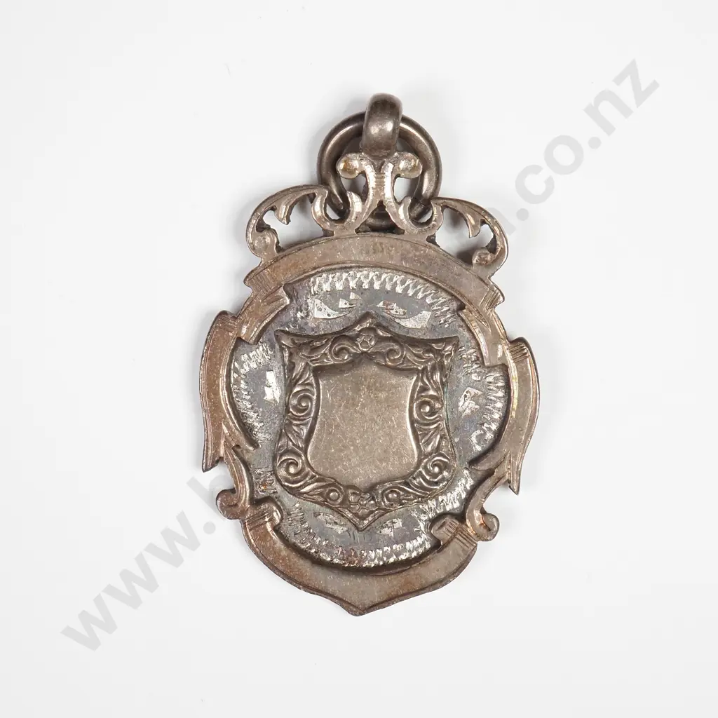 Antique Sterling Silver Fob Medal, HM Birmingham 1926 Image 1++