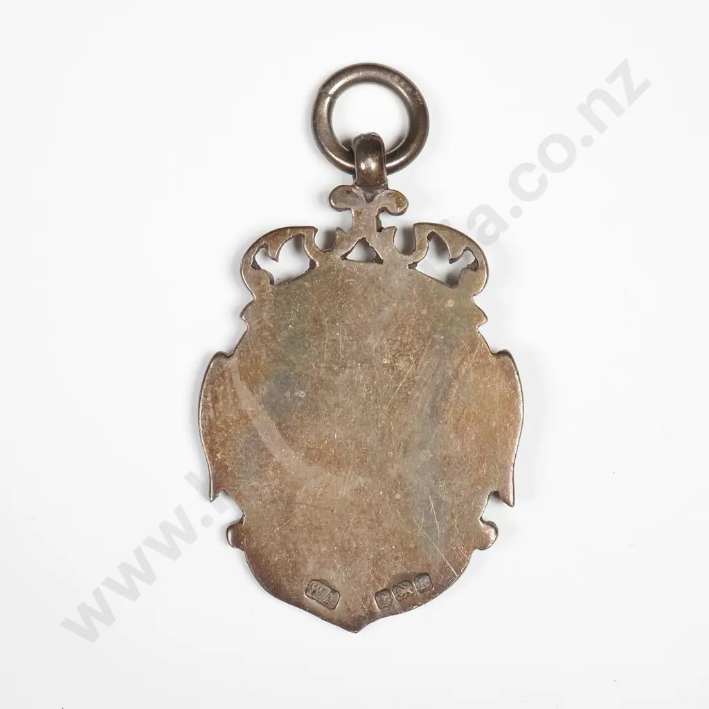 Antique Sterling Silver Fob Medal, HM Birmingham 1926 Image 1++