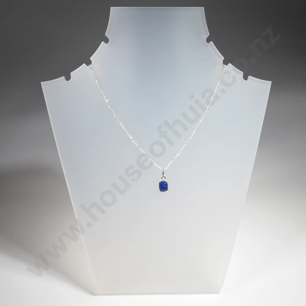 Sterling Silver Lapis Lazuli Pendant with Sterling Silver Image 1++