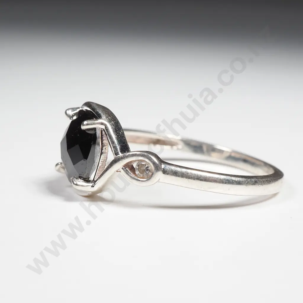 Sterling Silver Onyx Ring Image 1++