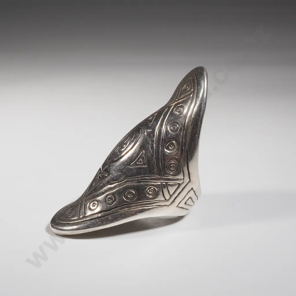 Sterling Silver Masai Shield Ring Image 1++