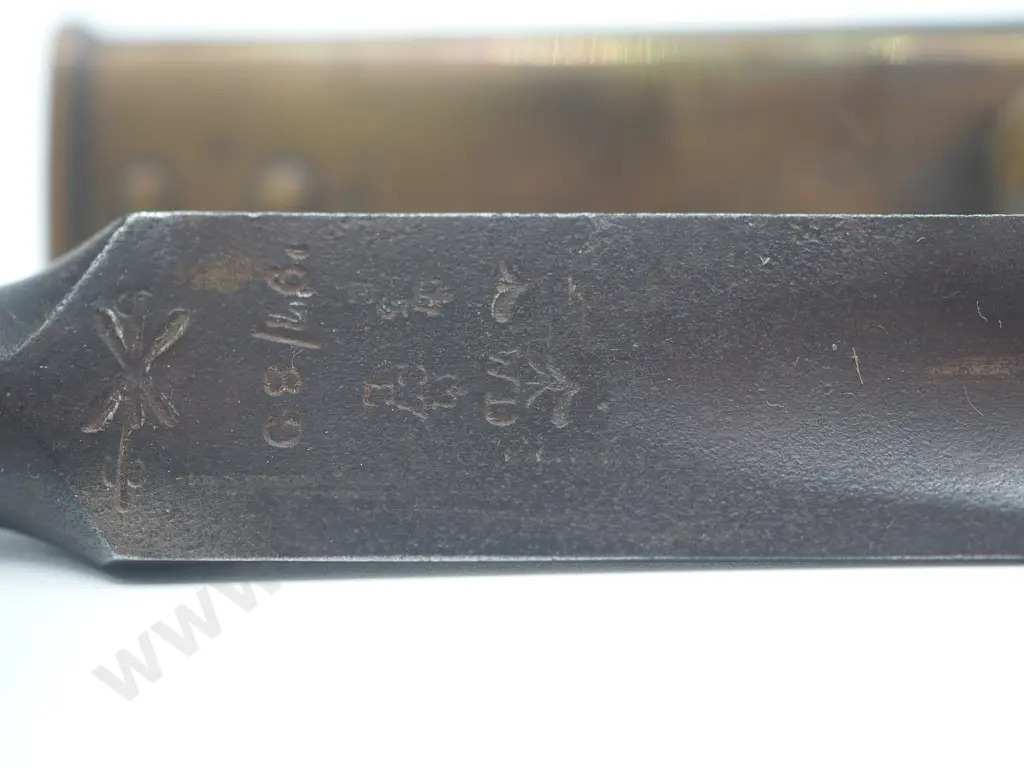 Pattern 1895 Bayonet for the Martini Henry Rifle Converted to .303 in an 1876 Mk 11 Scabbard.  Image 1++