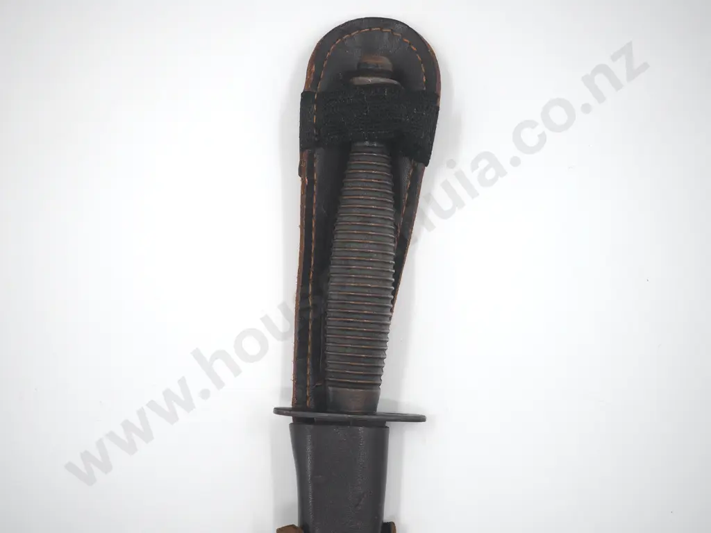 WW2 3rd Pattern Fairbairn Sykes Commando Dagger in Original Leather Scabbard. Image 1++