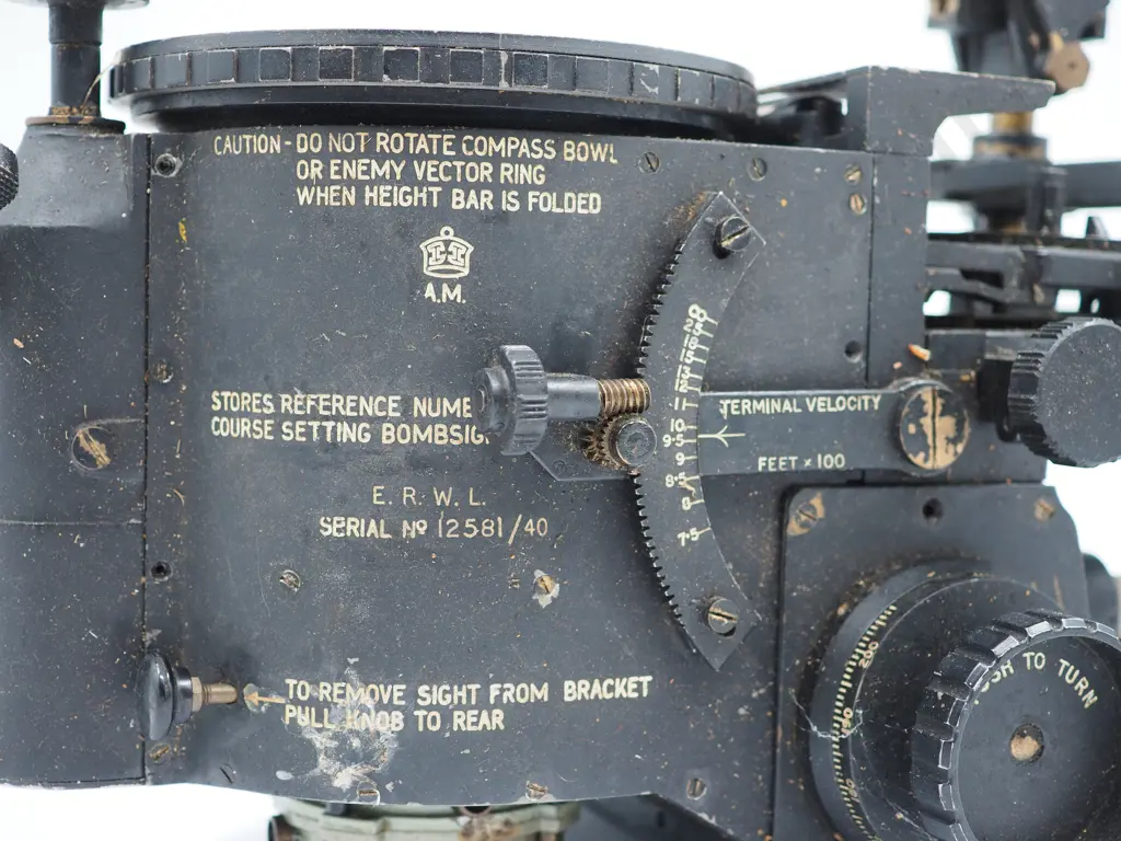 WW2 Era MK 9 "Wimperis Sight" Bombing Sight in Original Housing Image 1++