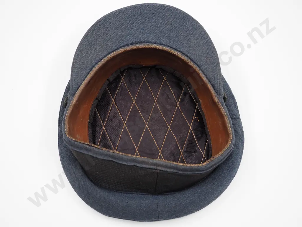 WW2 RNZAF Officers Peaked Cap Initials "CWT" In Inside Liner  Image 1++