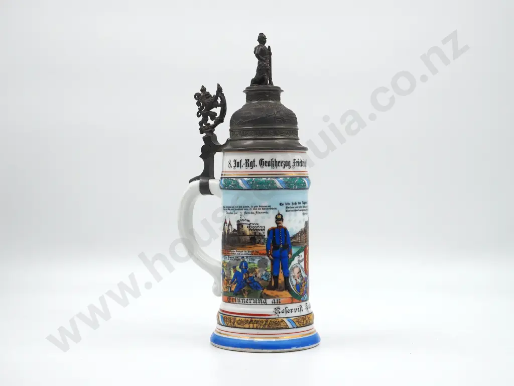 Imperial German Bavarian 8th Infantry Regimental Stein 1907/9 Image 1++