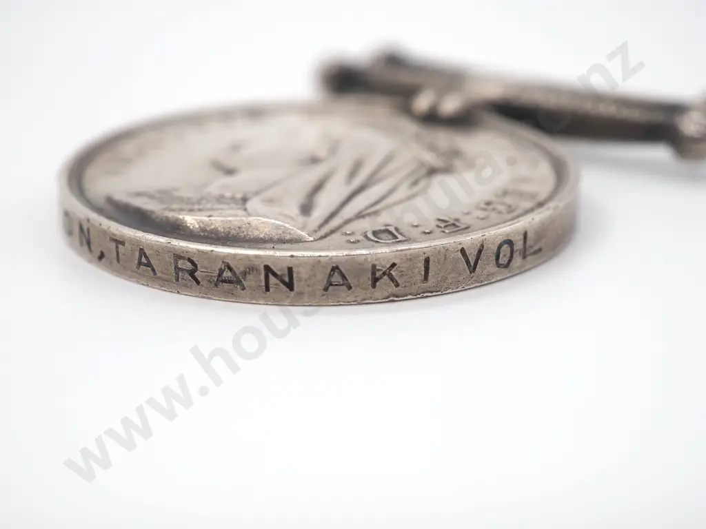 NZ War Medal (Undated) - George Tatton, Taranaki Volunteers Image 1++