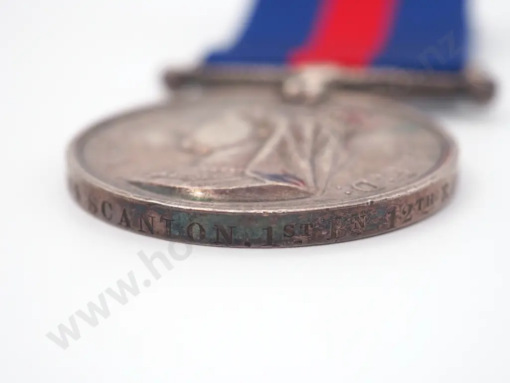 NZ War Medal (1864 - 1866) - 1235 John Scanlon, 12th Regt Image 1++